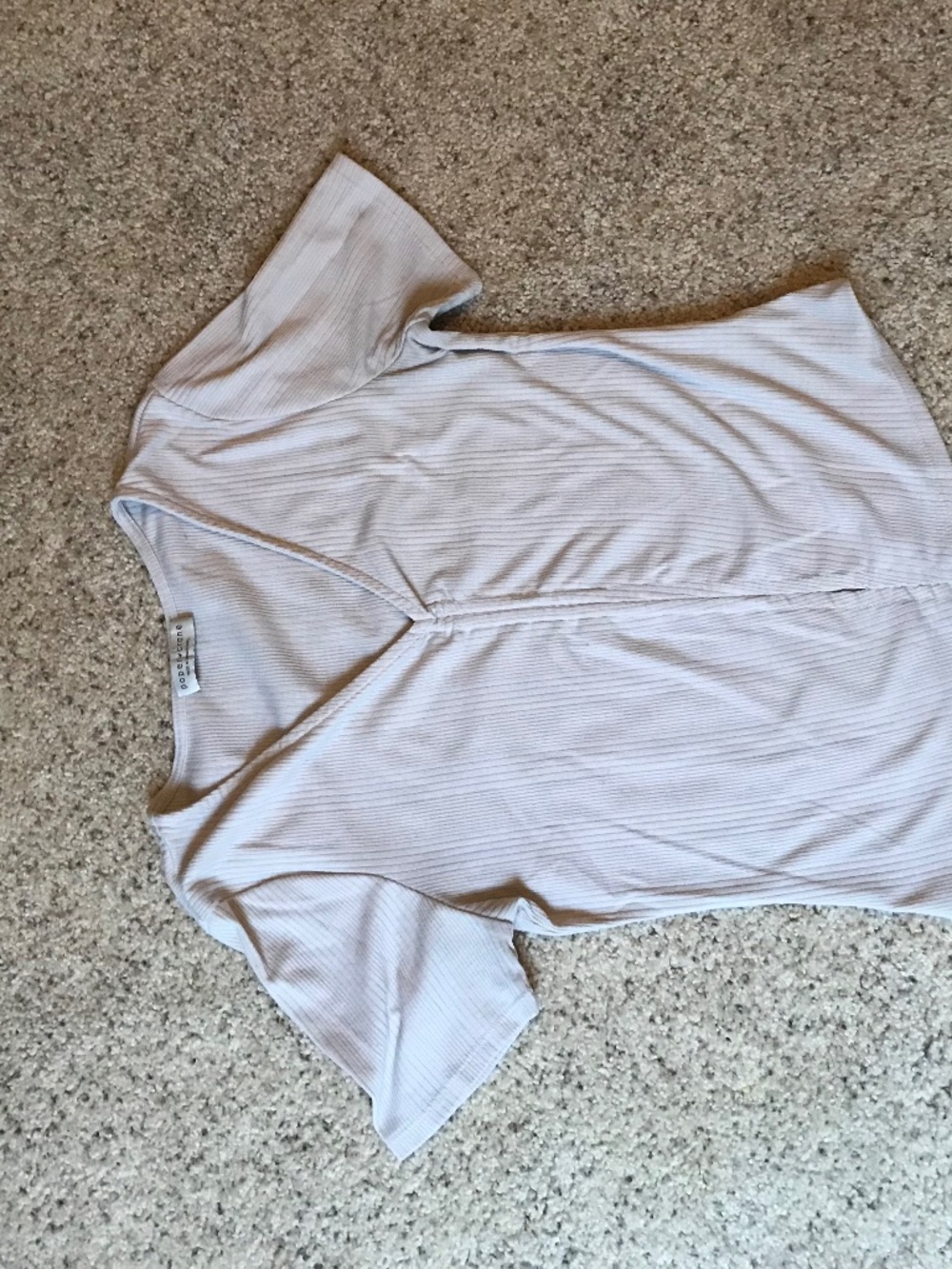 Pale Pink V Neck Shirt